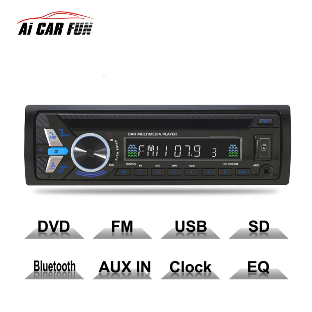 Bluetooth Car DVD CD DISC Playback 12V FM Aux Input Car Stereo Radio Audio Player Receiver MP3 Player with SD/USB Port