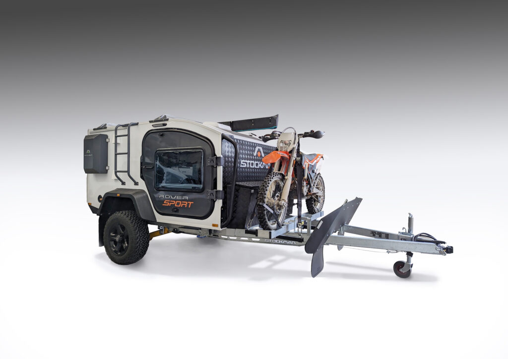 Stockman Rover Sport Pod Camper Trailer with Motorcycle Carrier