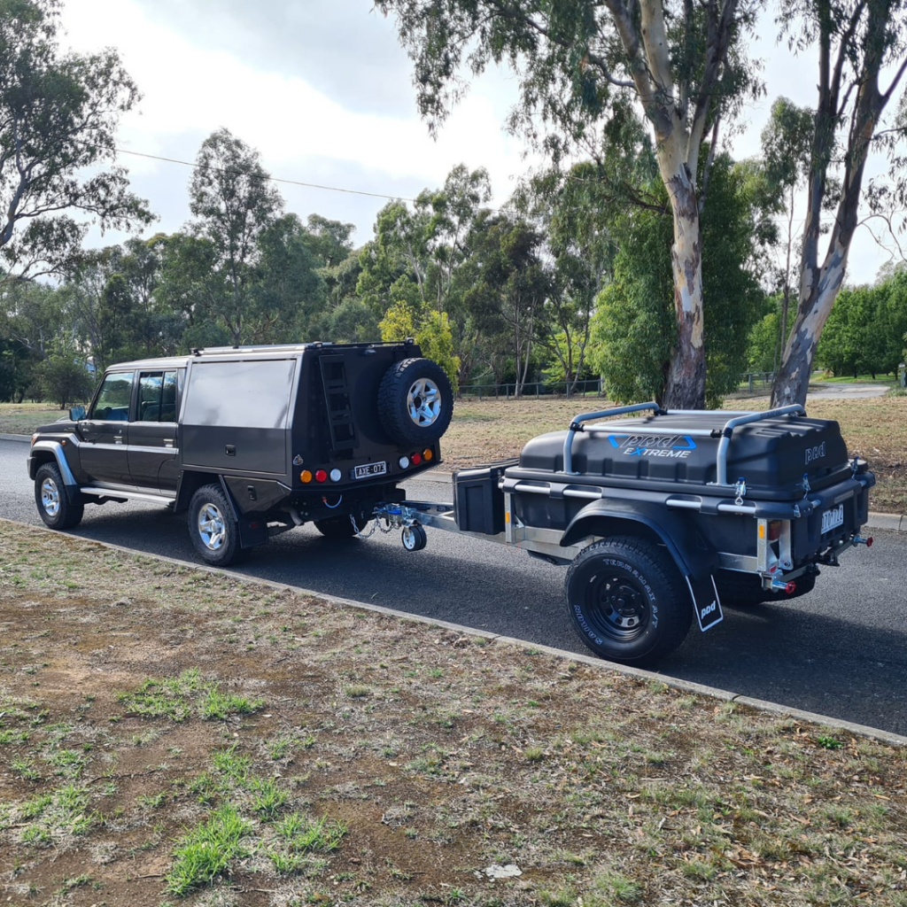 Toyota Landcruiser with Stockman Extreme Off-Road Pod Trailer