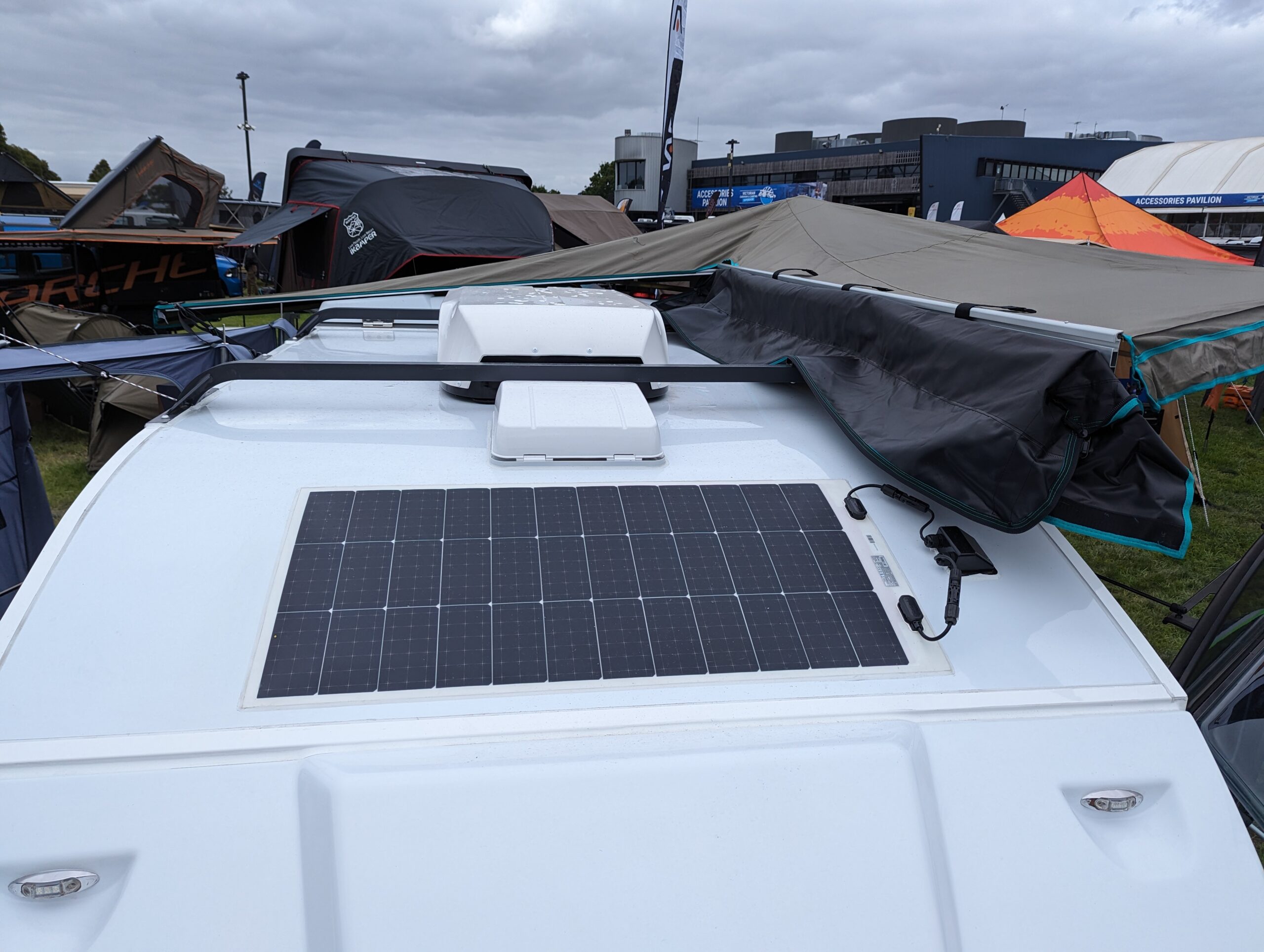 Roof Top Mounted Solar Panel - Stockman Rover Pod Camper